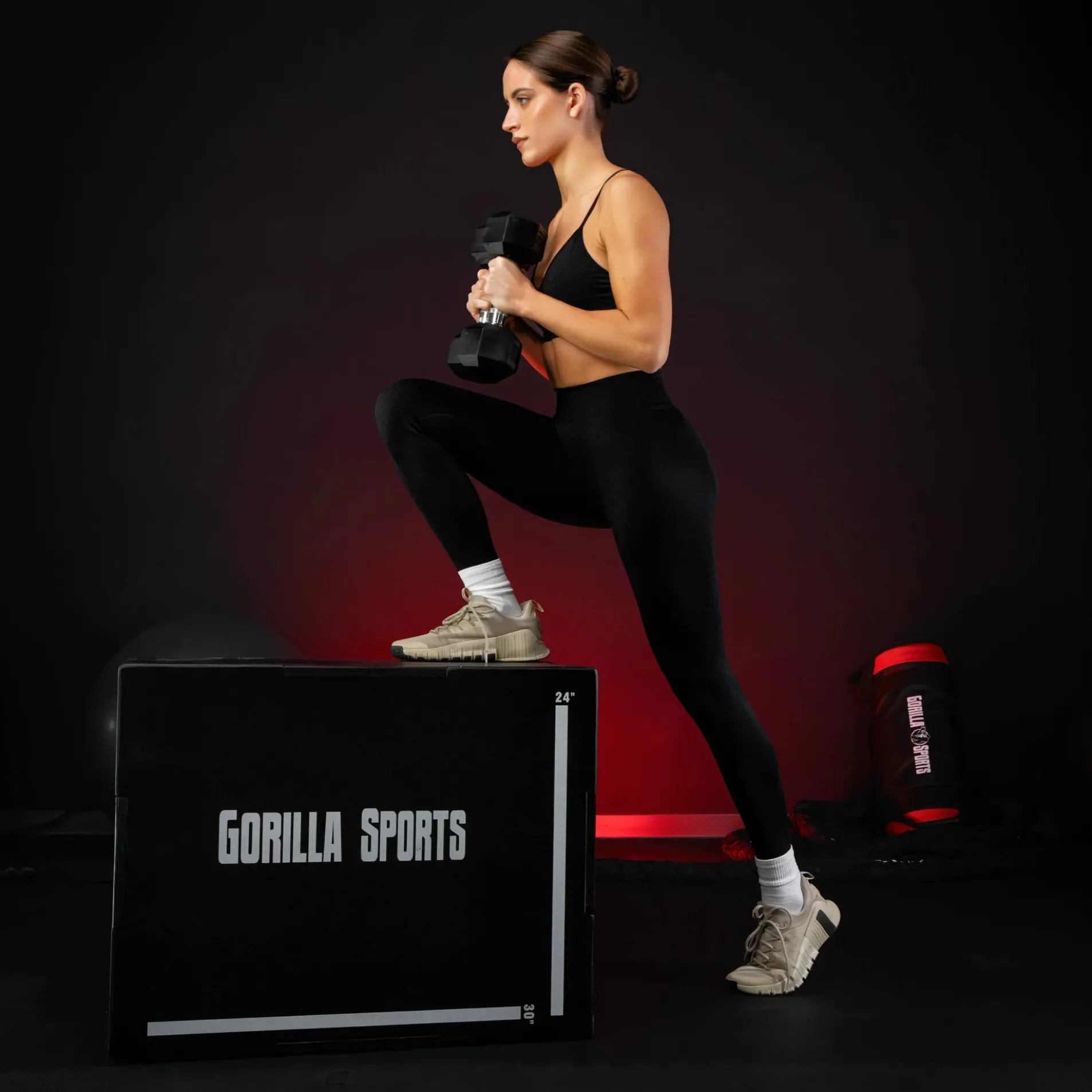 Plyo Box aus Holz schwarz 61 x 51 x 76 cm