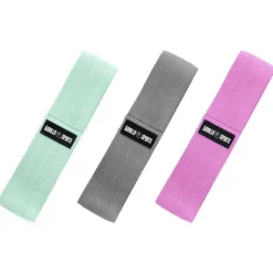 Resistance Band 3er Set aus Stoff inkl, Tragebeutel