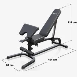 Schrägbank verstellbar inkl, Beinstrecker und Curlpult