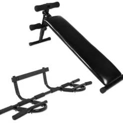 Sit Up Bank + Multifunktions Pull Up Bar Set