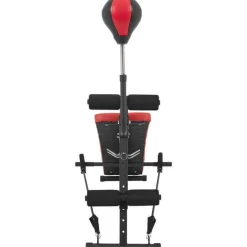Sit Up Bank mit Punching Ball und Widerstandsbändern