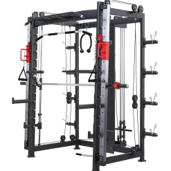 Smith Machine inkl, Klimmzugstange, Dipgriffen und Kabelzug