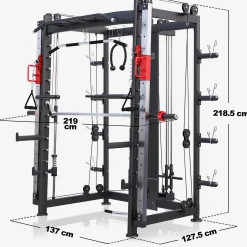 Smith Machine inkl, Klimmzugstange, Dipgriffen und Kabelzug