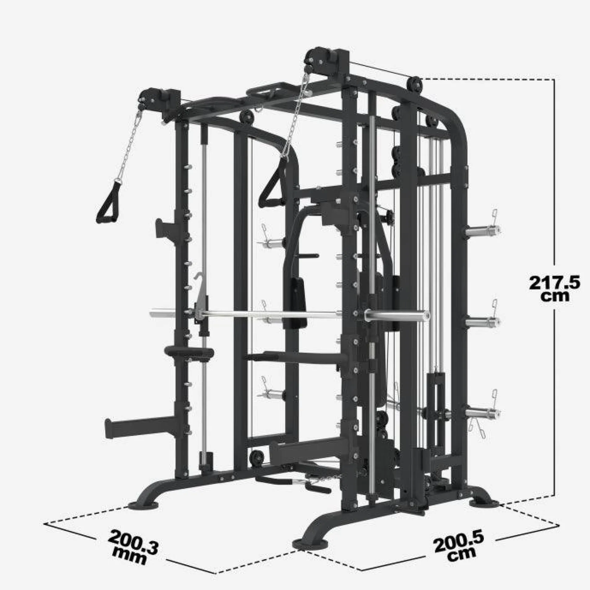 Smith Machine inkl, Klimmzugstange, Kabelzug und Butterfly