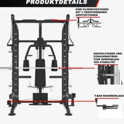 Smith Machine inkl, Klimmzugstange, Kabelzug und Butterfly