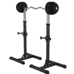 Squat Rack Hantelständer Set inkl, Curlset Kunststoff 35 kg