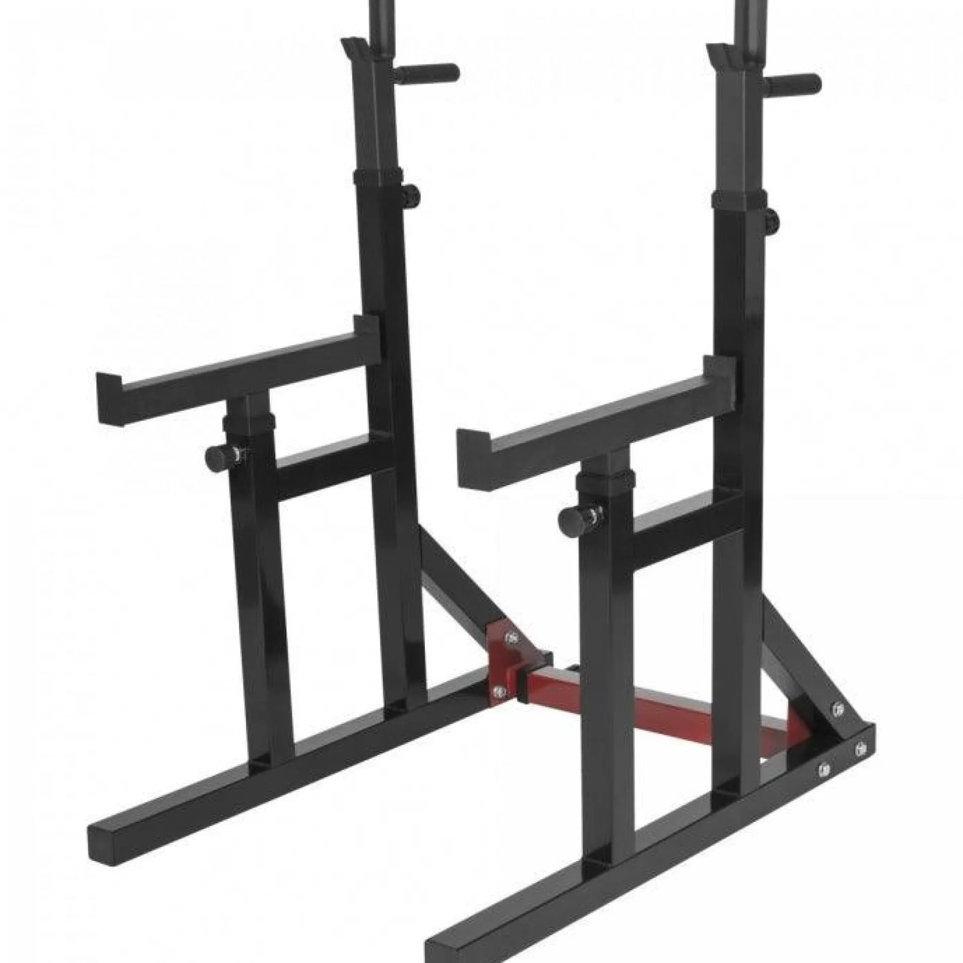 Squat Rack verstellbar in Höhe und Breite inkl, Langhantel Set Kunststoff 40 kg
