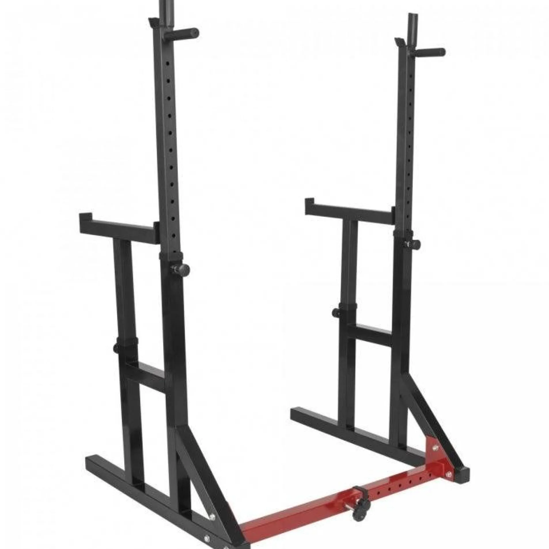 Squat Rack verstellbar in Höhe und Breite inkl, Langhantel Set Kunststoff 40 kg