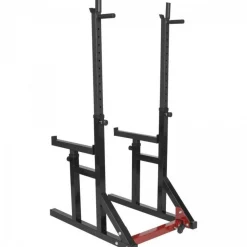 Squat Rack verstellbar in Höhe und Breite inkl, Langhantel Set Kunststoff 40 kg
