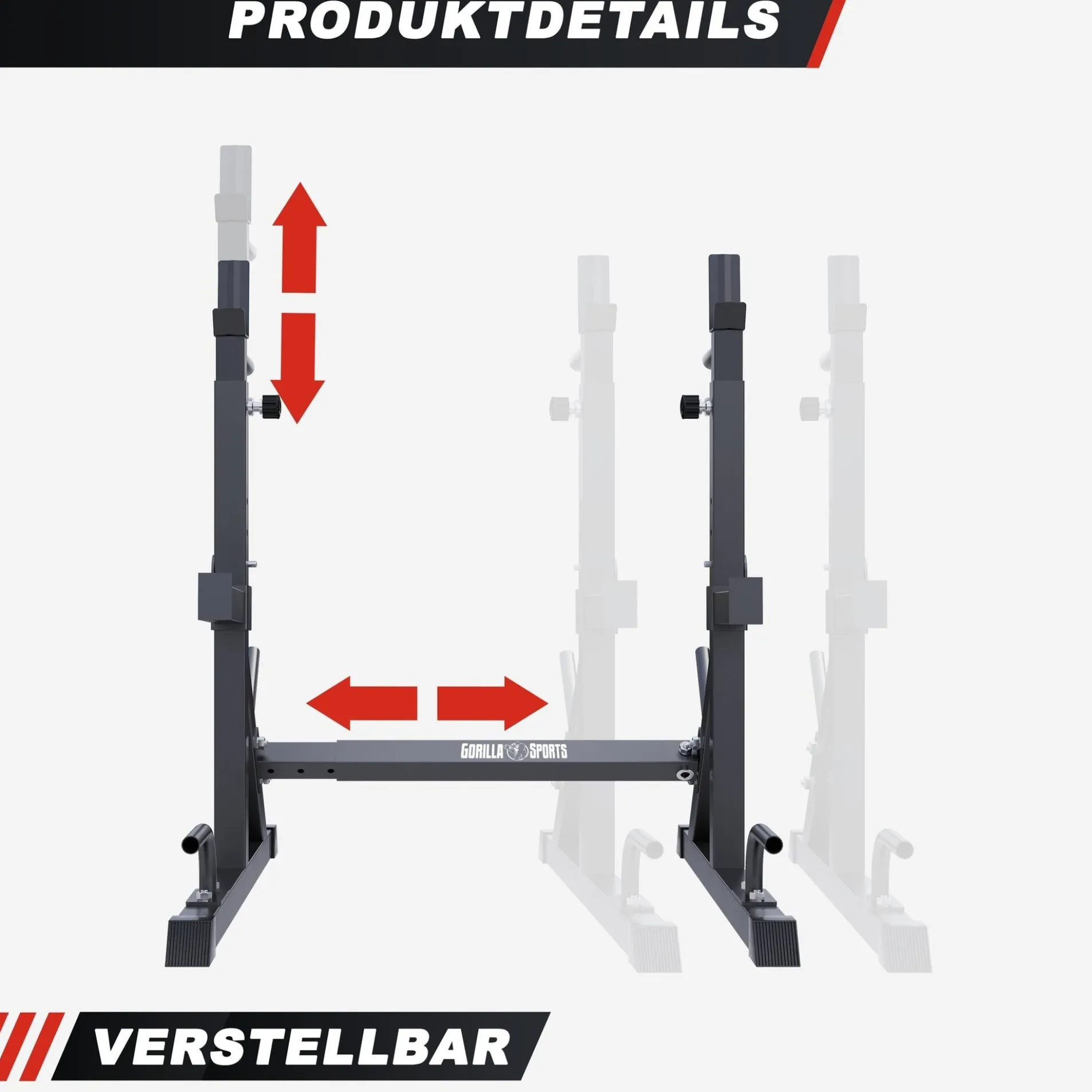 Squat Rack verstellbar in Höhe und Breite