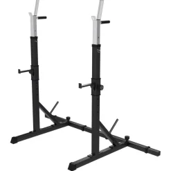 Squat Rack verstellbar in Höhe und Breite inkl, Hantelscheibenablage