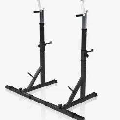 Squat Rack verstellbar in Höhe und Breite inkl, Hantelscheibenablage