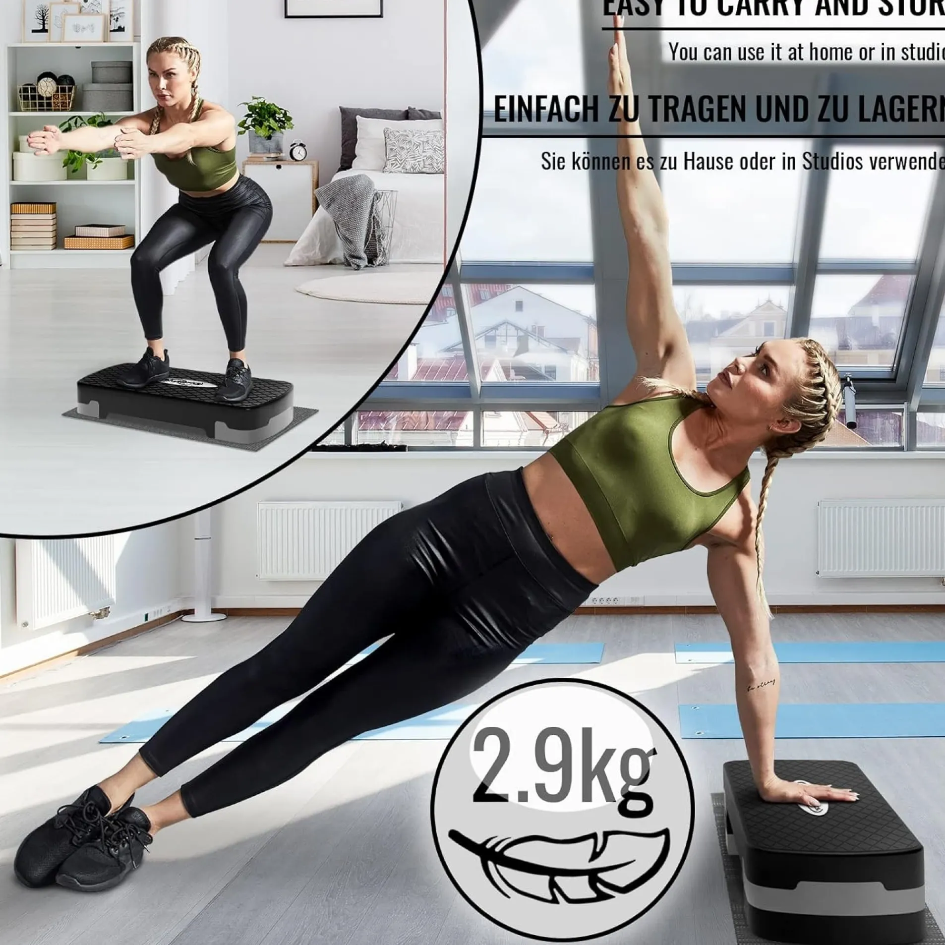 Steppbrett Aerobic 3 Stufen