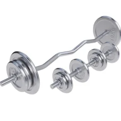 SZ-Curlset Chrom 70 kg mit Sternverschlüssen