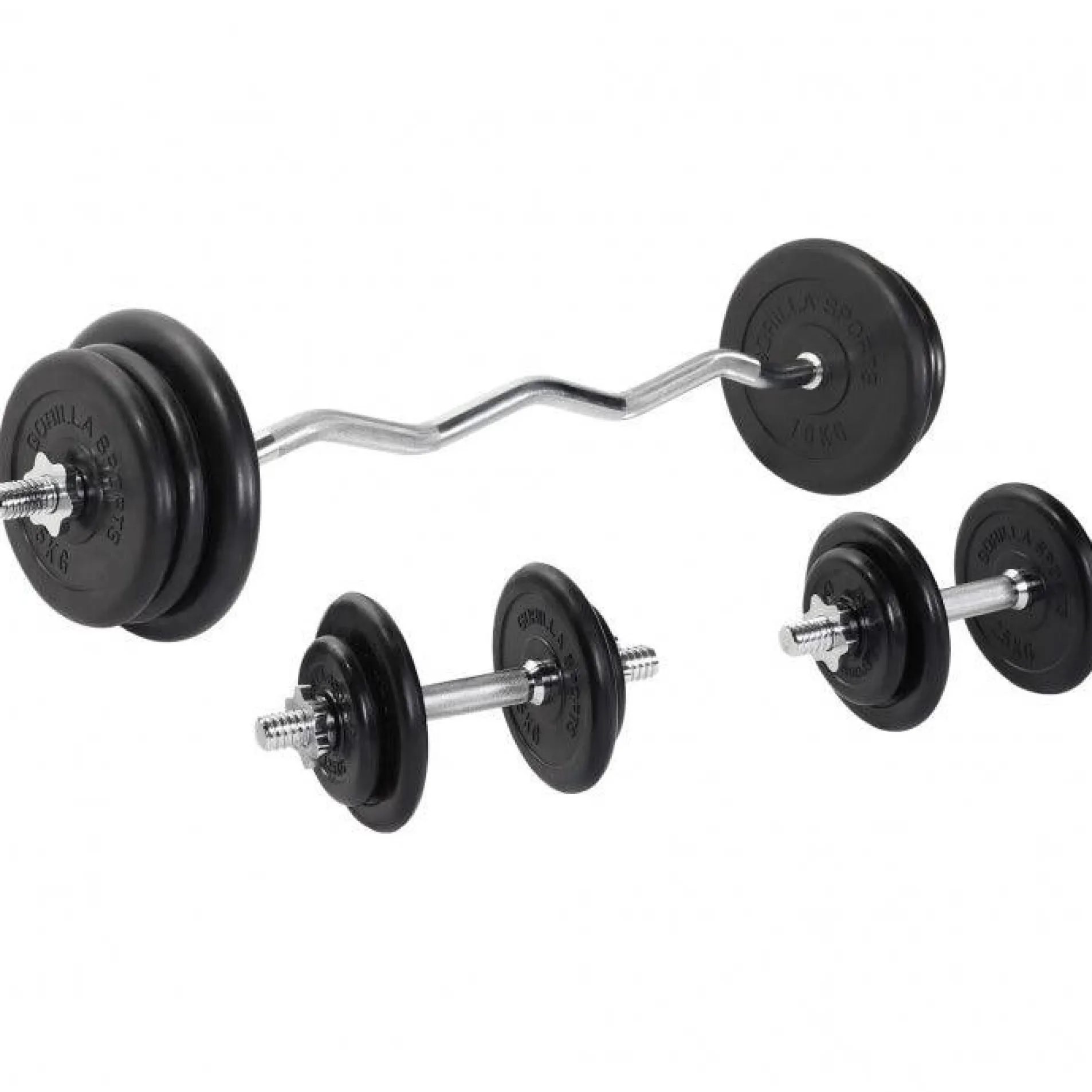 SZ-Curlset Gummi 70 kg mit Sternverschlüssen