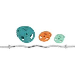 SZ-Curlset Gummi Gripper 35 kg mit Verschlüssen