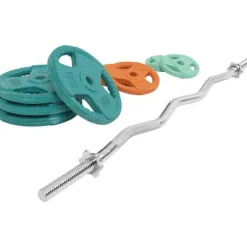 SZ-Curlset Gummi Gripper 35 kg mit Verschlüssen