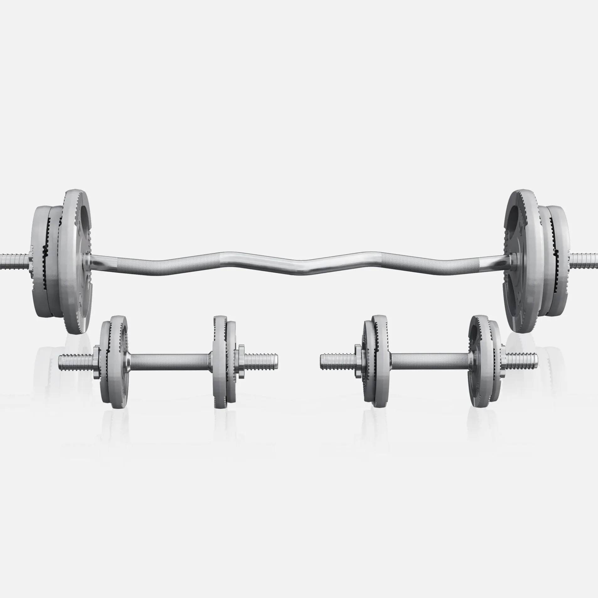 SZ-Curlset Gusseisen Gripper 70 kg mit Sternverschlüssen