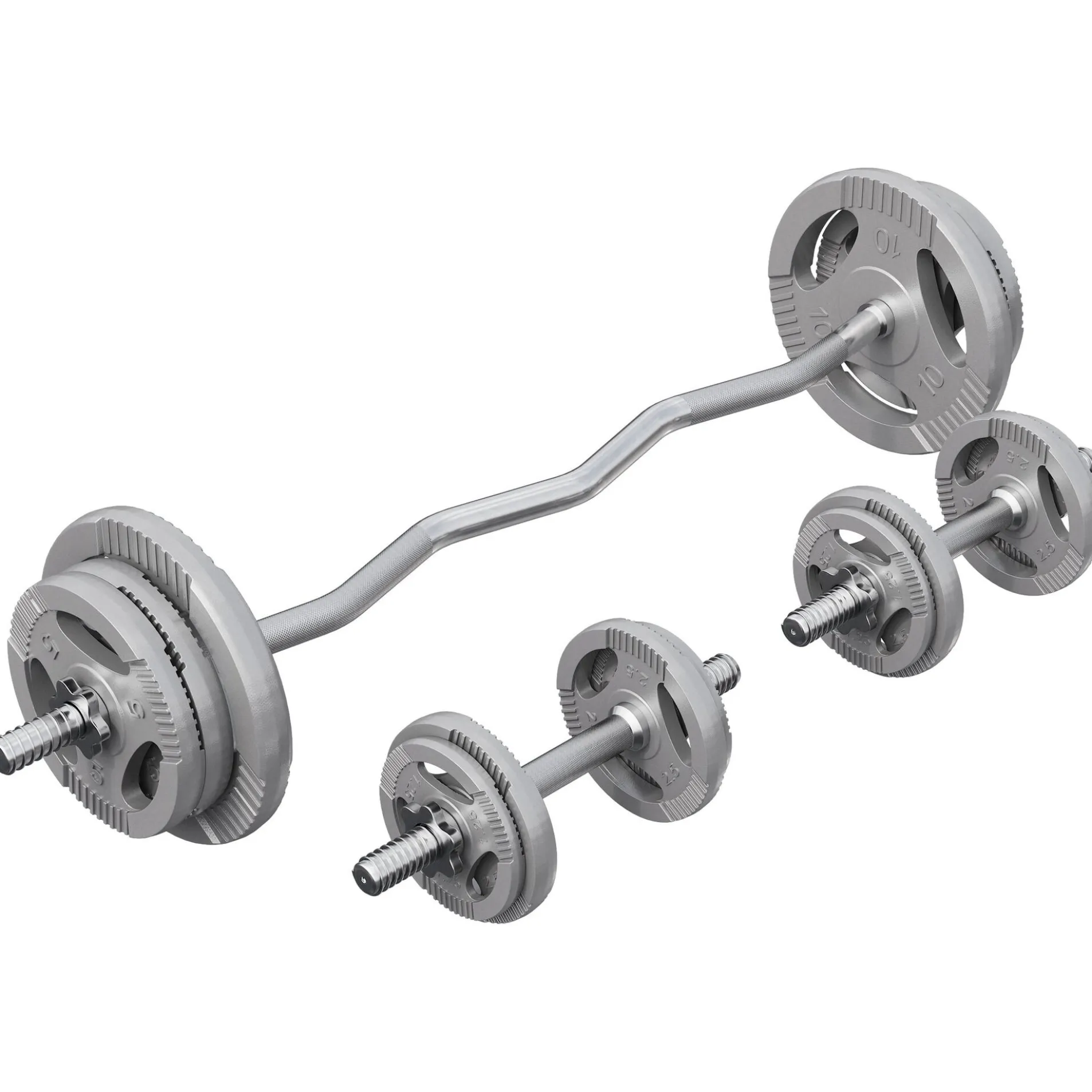 SZ-Curlset Gusseisen Gripper 70 kg mit Sternverschlüssen