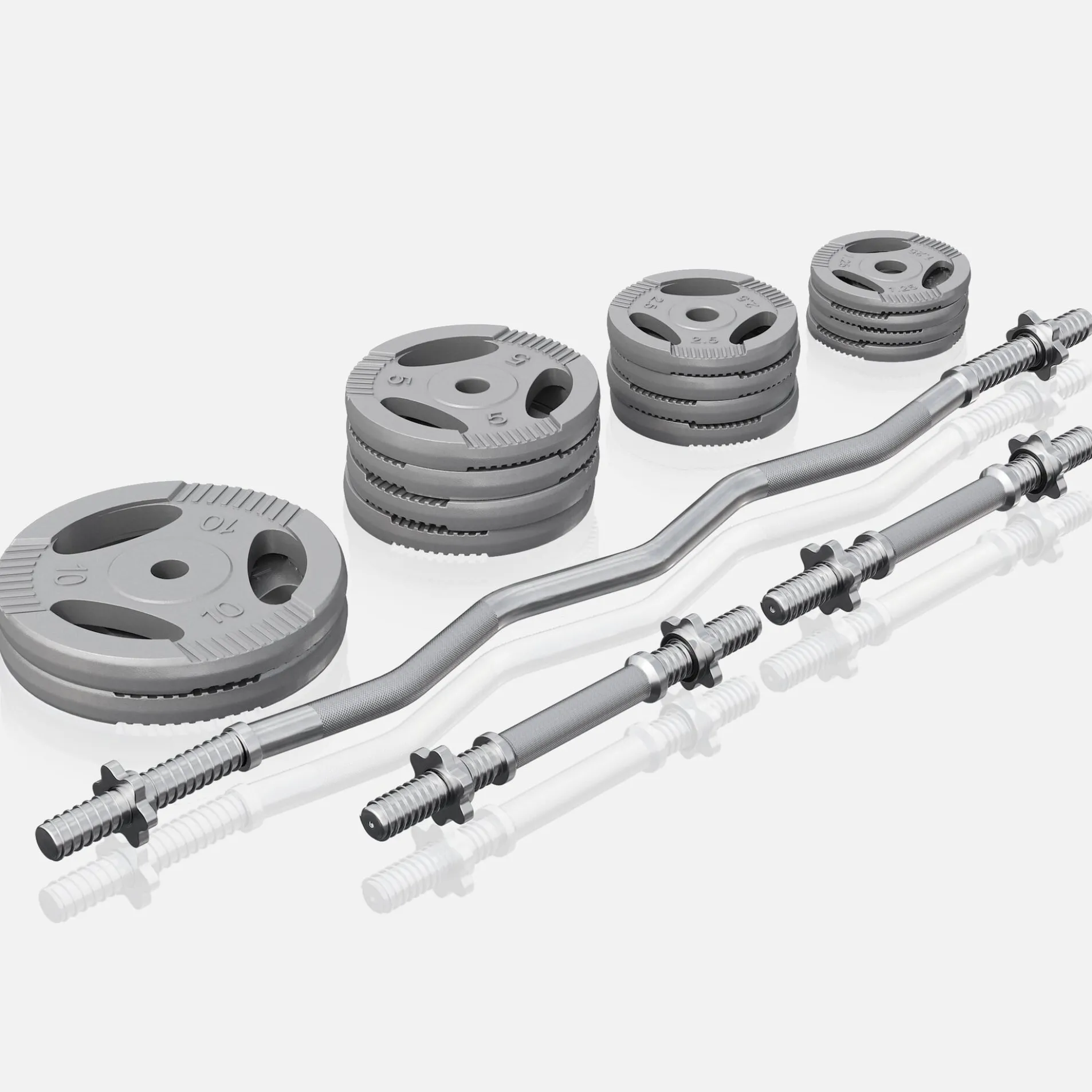SZ-Curlset Gusseisen Gripper 70 kg mit Sternverschlüssen