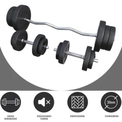 SZ-Curlset Kunststoff 70 kg mit Verschlüssen