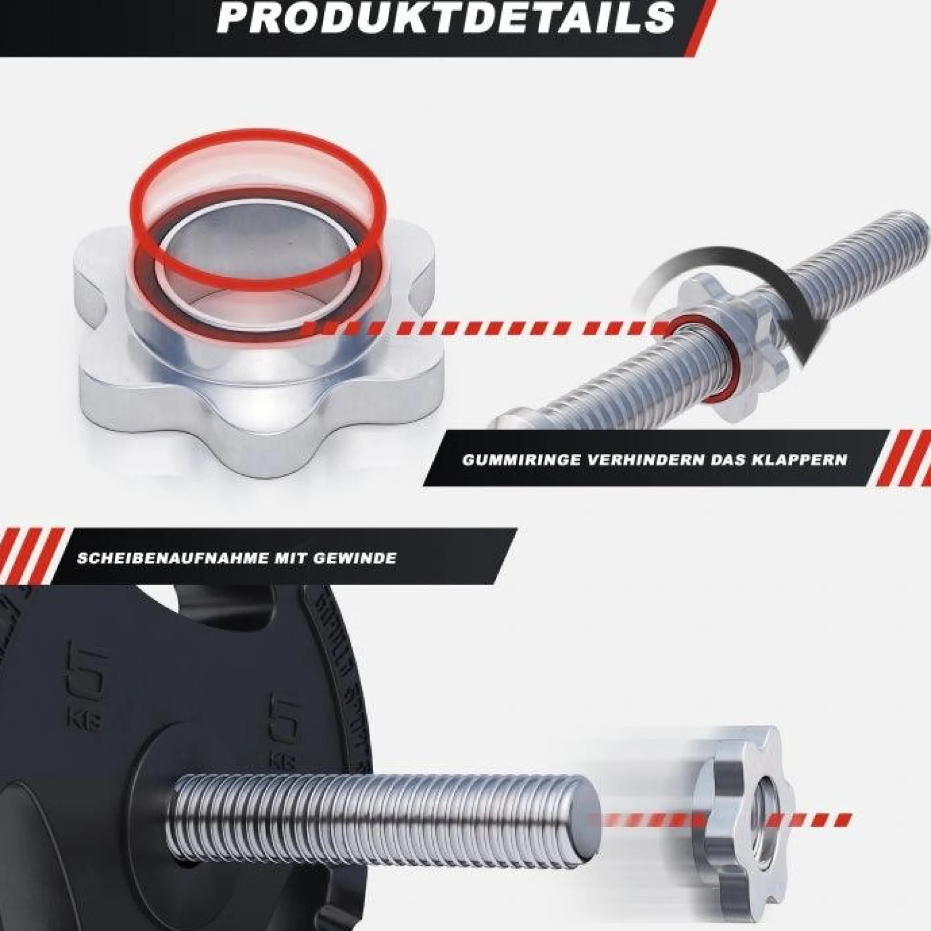 SZ-Curlset Kunststoff Gripper 70 kg mit Sternverschlüssen