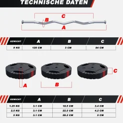 SZ-Curlset Kunststoff Gripper 25 kg mit Sternverschlüssen