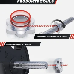 SZ-Curlset Kunststoff Gripper 25 kg mit Sternverschlüssen