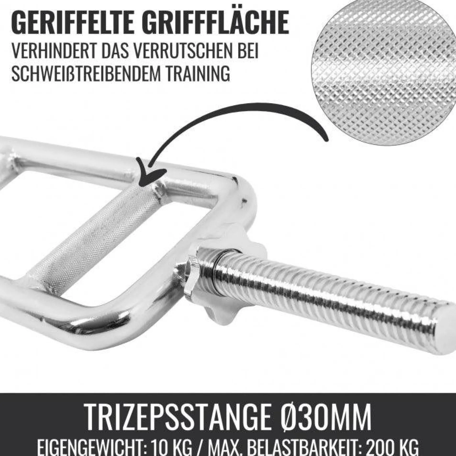 Trizepstrainer mit Verschlüssen