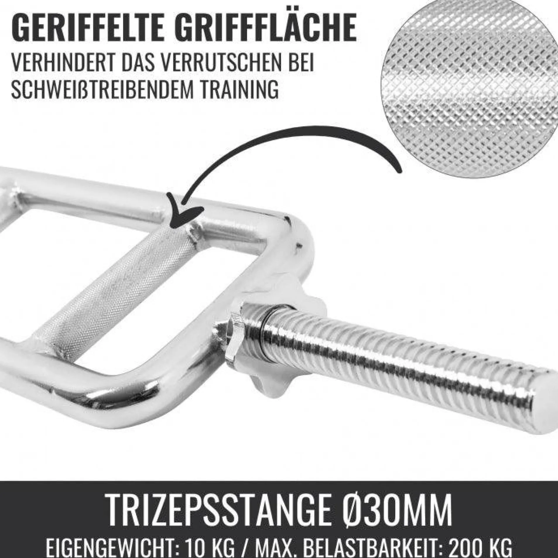 Trizepstrainer Set Kunststoff 35 kg mit Sternverschlüssen