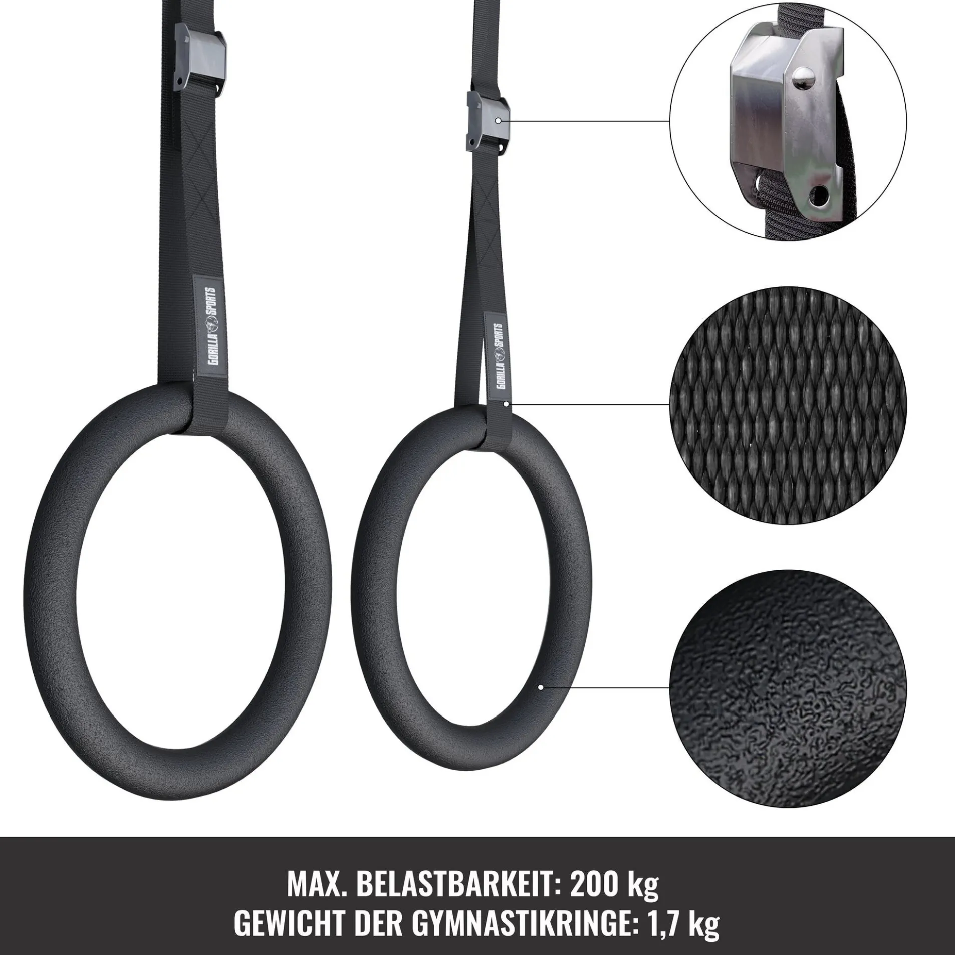 Turnringe Set inkl, Nylongurte