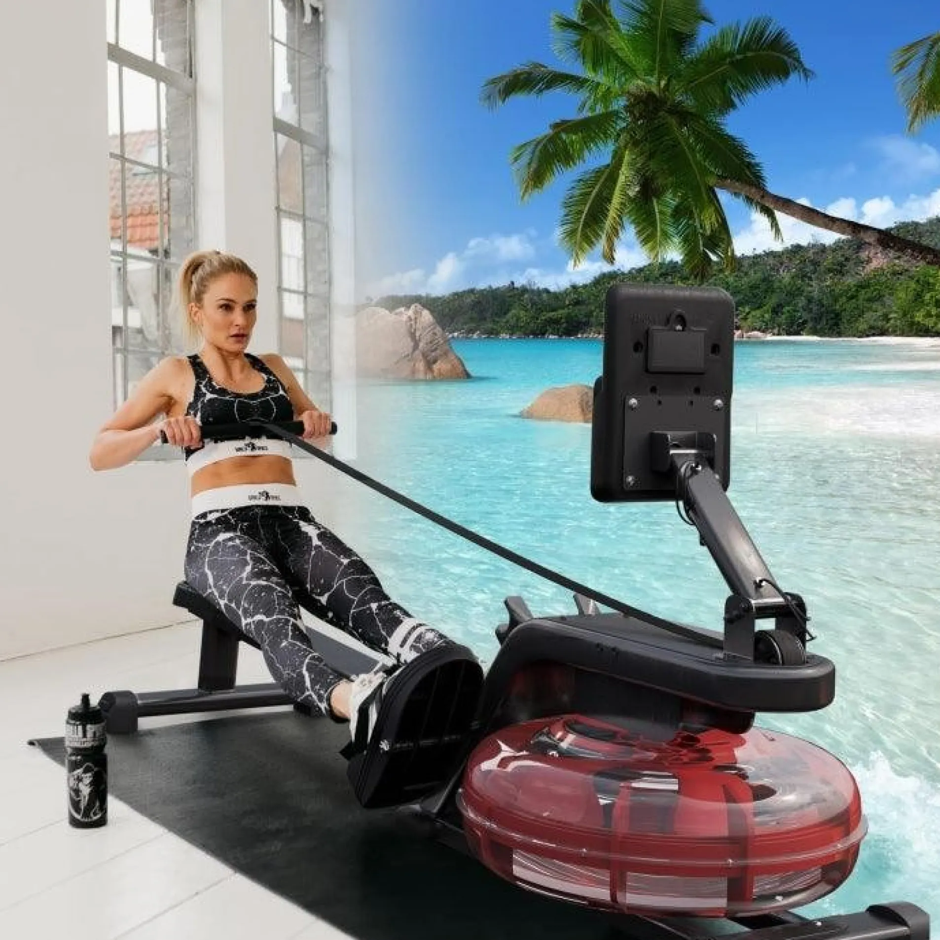 Wasserrudergerät verstellbar mit LCD Monitor