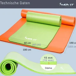 Yogamatte 10/15 mm Dicke