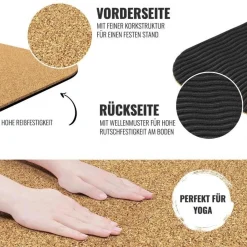 Yogamatte Kork 0,5 cm Dicke