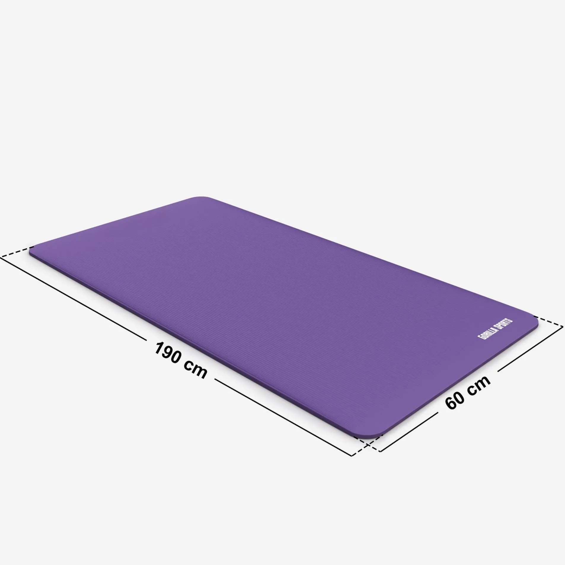 Yogamatte mit Tragegurt 190 x 60/100 x 1,5 cm
