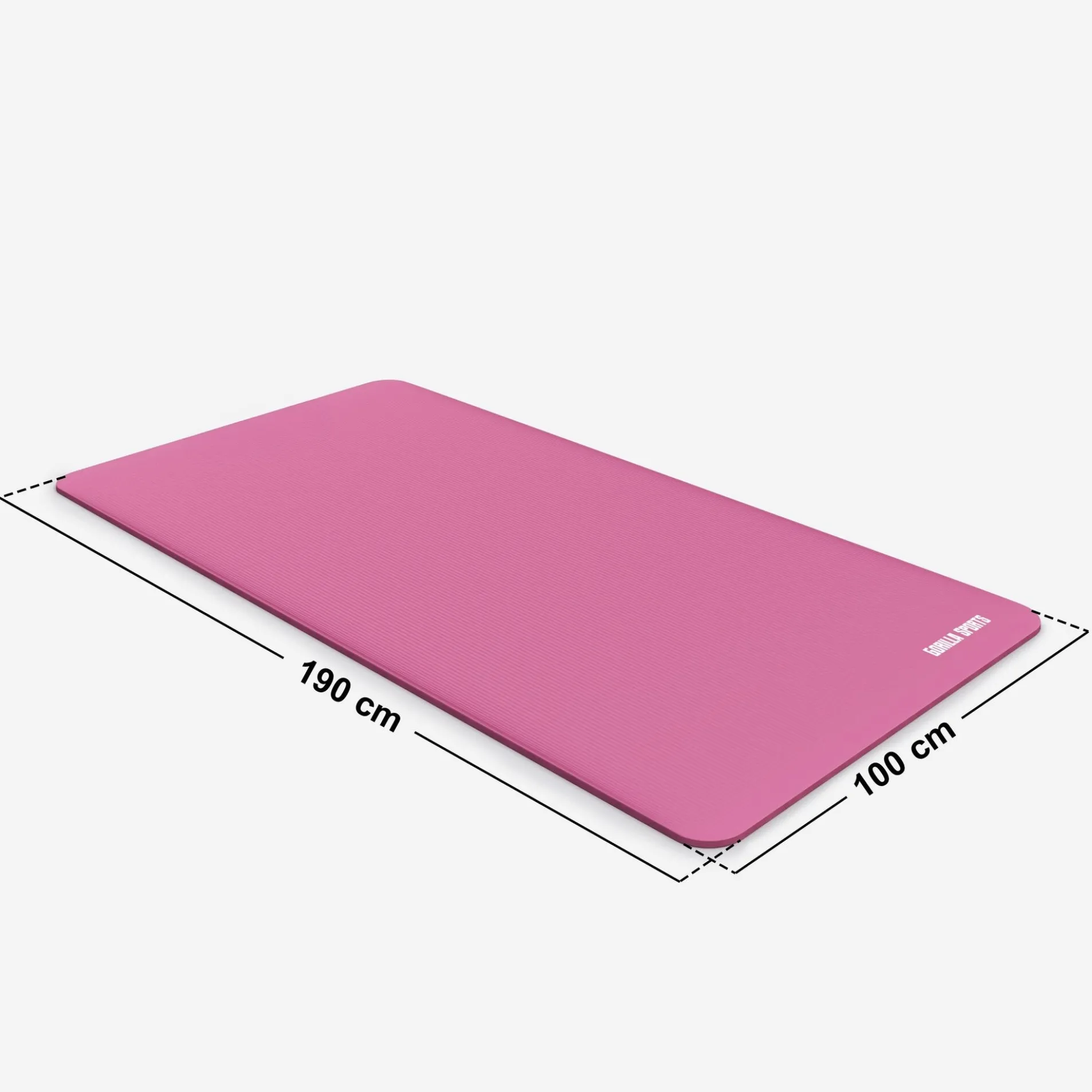 Yogamatte mit Tragegurt 190 x 60/100 x 1,5 cm